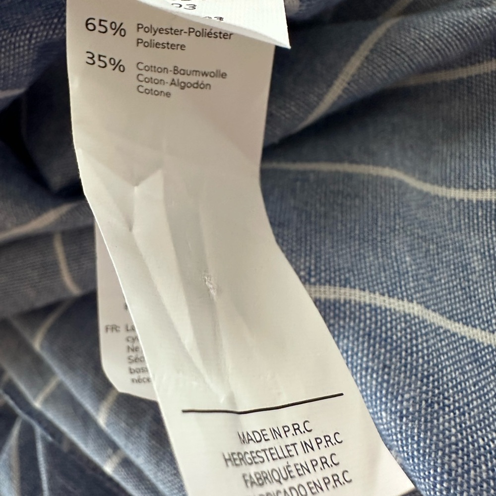 Dress - denim blue with white pinstripes - Picture 4 of 5